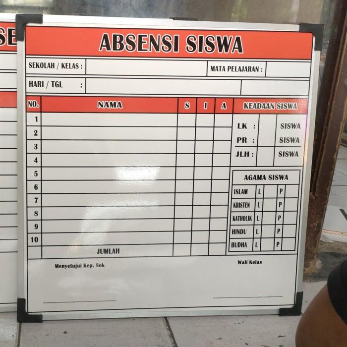 Jual Papan Tulis Absensi / Papan Absen Siswa Uk 60X60 - Unit+Bubble ...