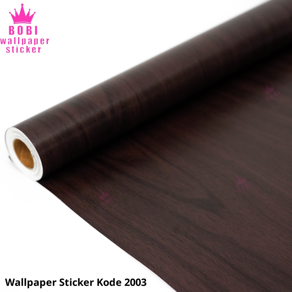 Jual Wallpaper Sticker Motif Kayu Coklat Tua 2003 / Wallpaper New 2021