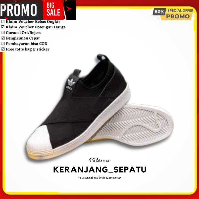 Harga adidas superstar slip best sale on original