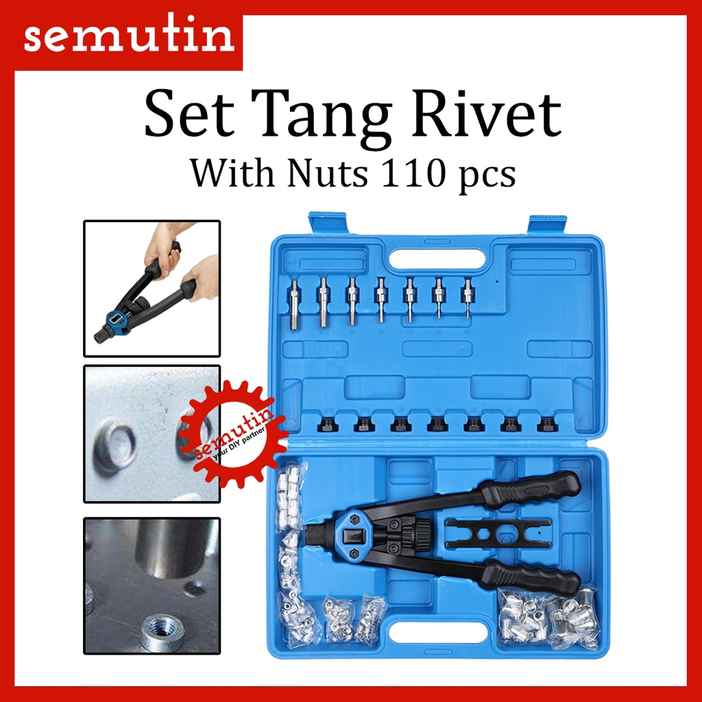 Jual Set Tang Rivet With Nuts 110 Pcs Manual / Alat Pasang Mur Riverter ...