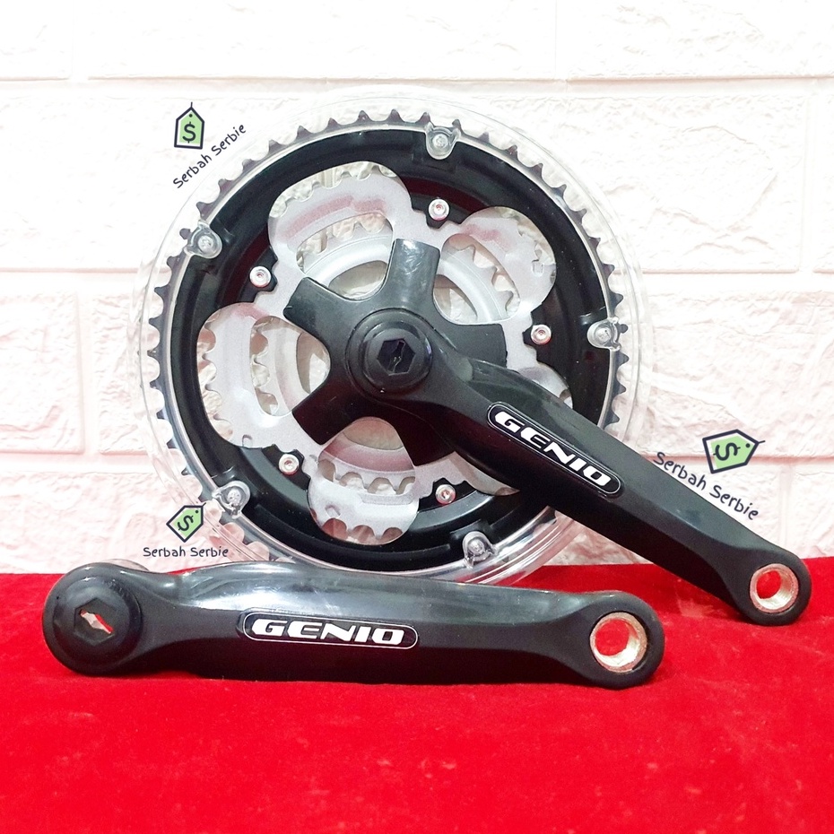 Jual GEAR GIR CRANK DEPAN TENGAH SEPEDA MULTI SPEED 3 SUSUN BB KOTAK 3SP MTB HITAM ABU ALUMUNIUM BESI GENIO TURANZA Shopee Indonesia