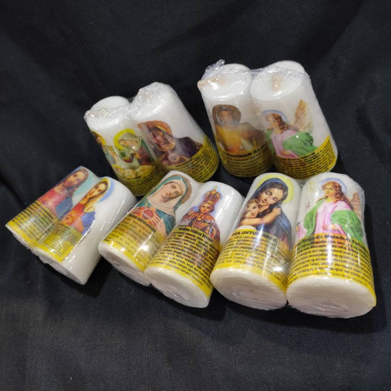 Lilin Gambar Rohani Isi 2pcs 8cm 3