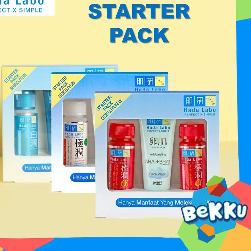 Jual ♪ Hada Labo Starter Pack 20 gr / Hadalabo Gokujyun / Hadalabo ...