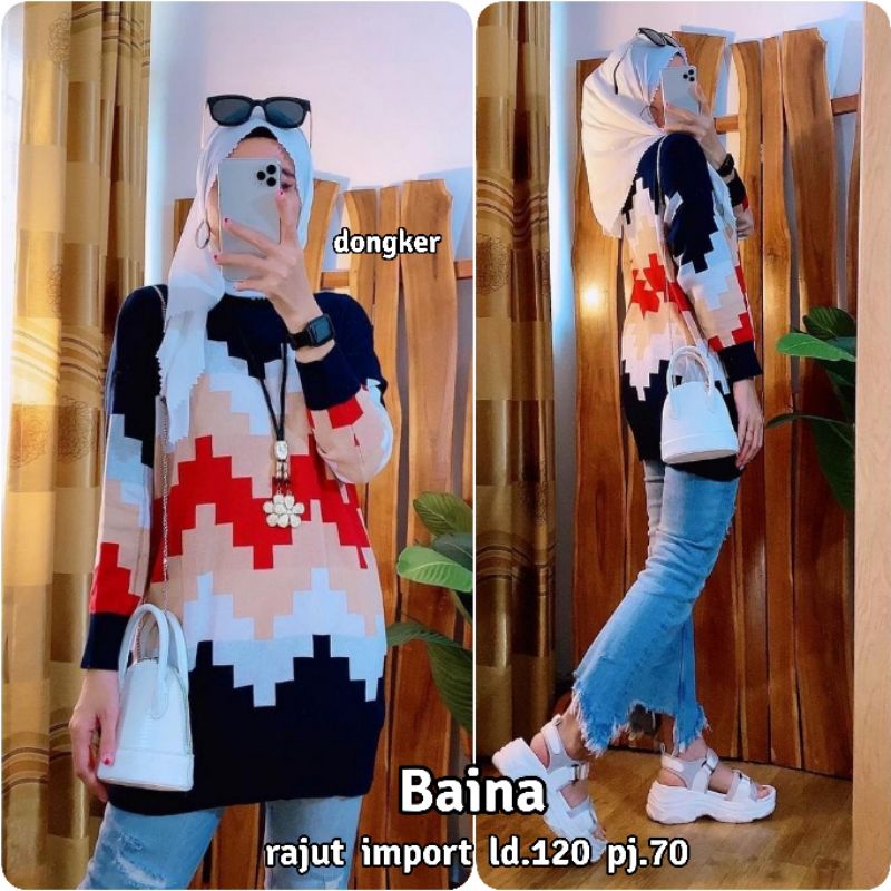 Jual rajut jumbo motif terbaru/top rajut big size/kaos rajut super ...