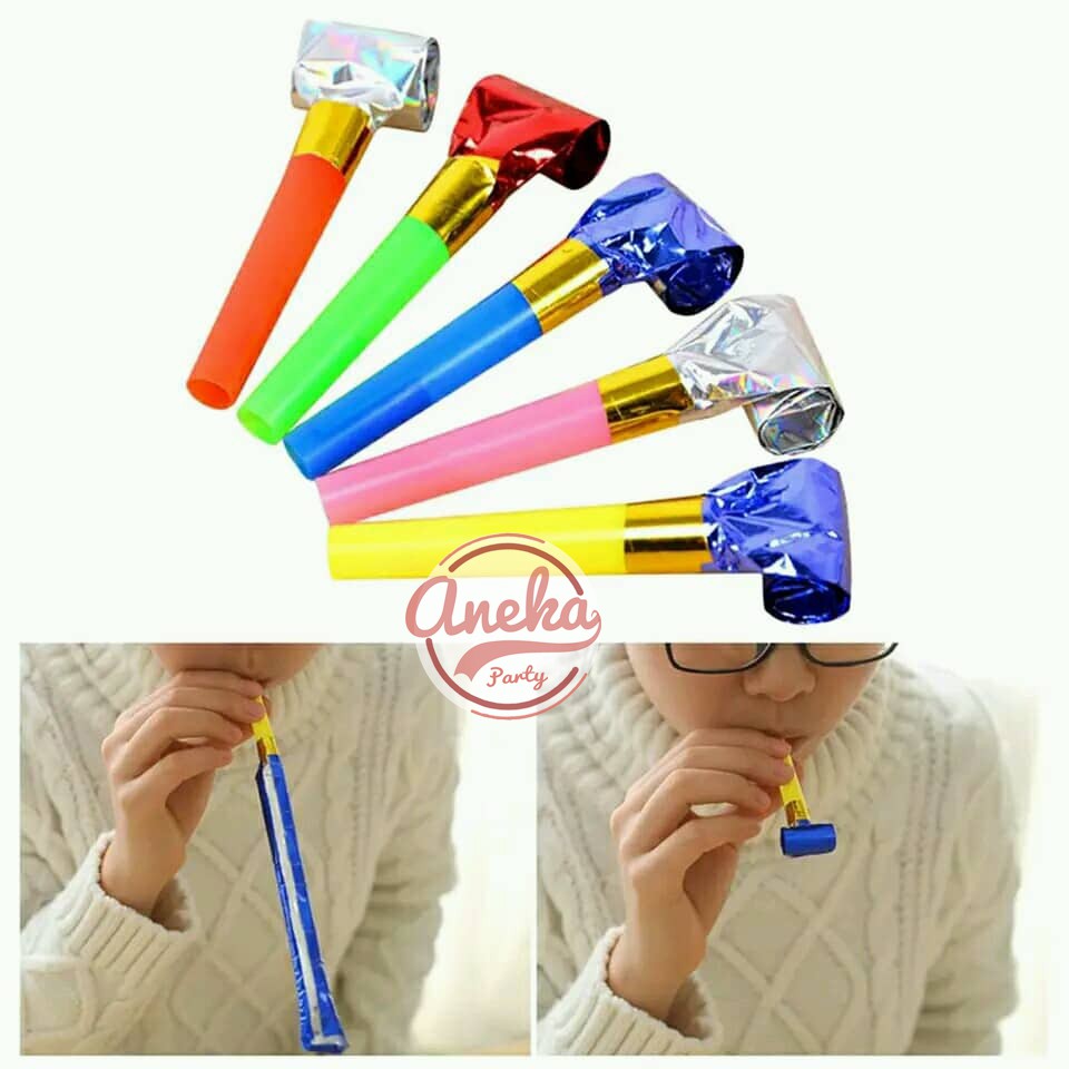per pack Terompet lidah / terompet ultah / Terompet Tahun Baru / terompet pesta party