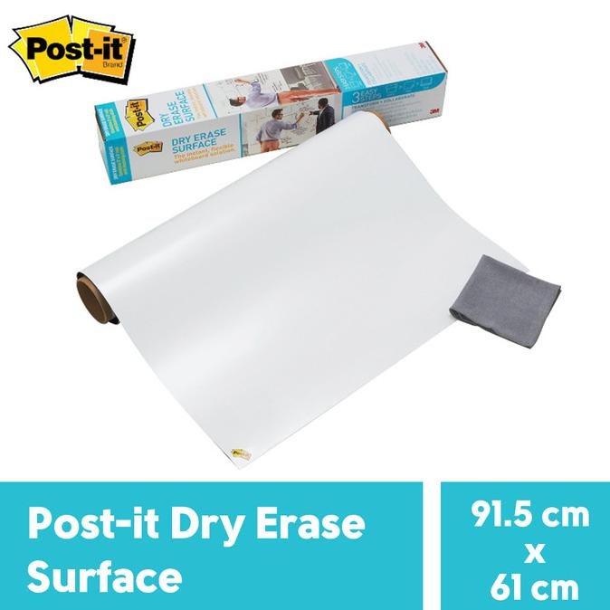 Jual Papan Tulis PostIt Dry Erase Surface Def 3X2 Whiteboard Lembaran