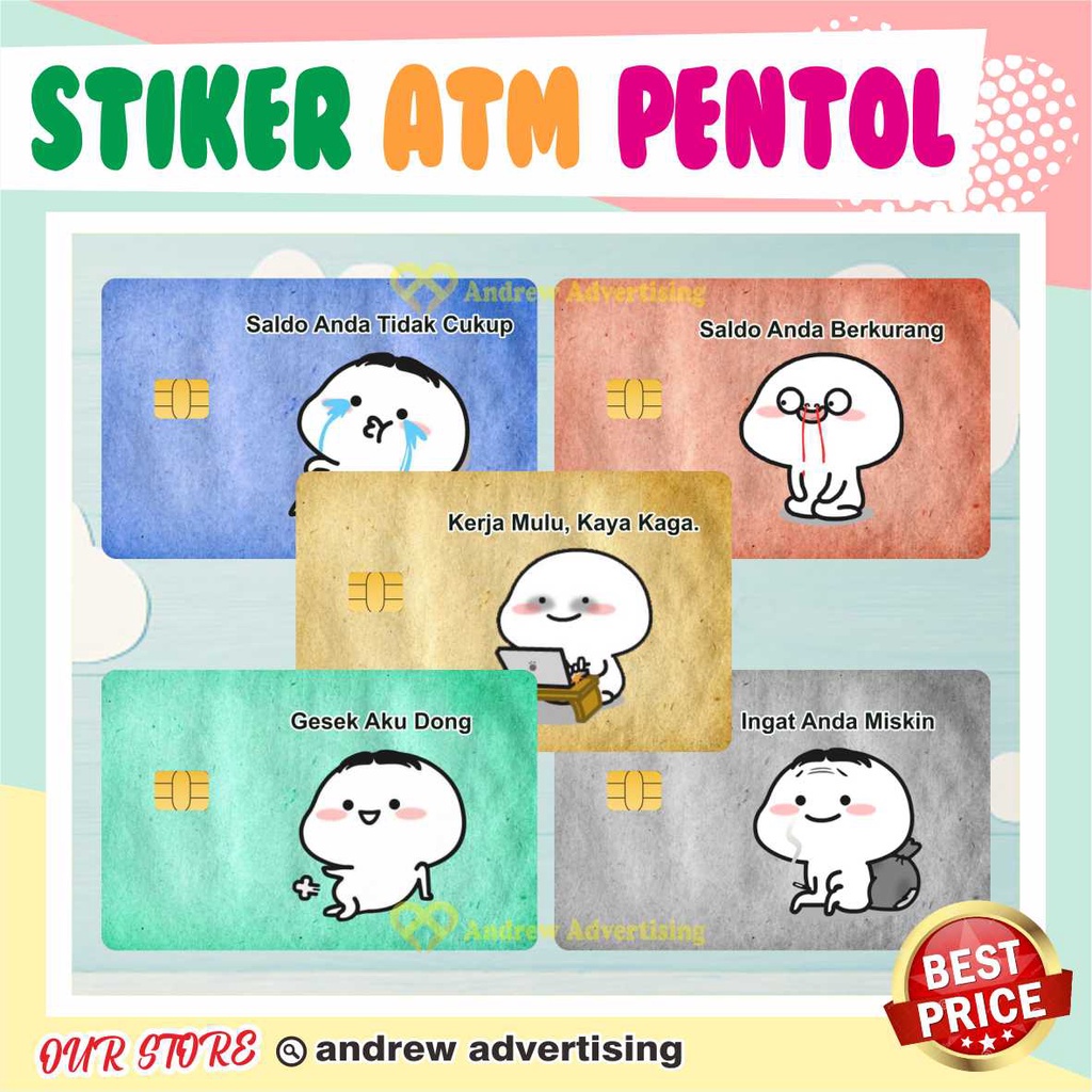 Jual PENTOL QUBY Stiker ATM | Garskin / Stiker Kartu ATM / Debit ...
