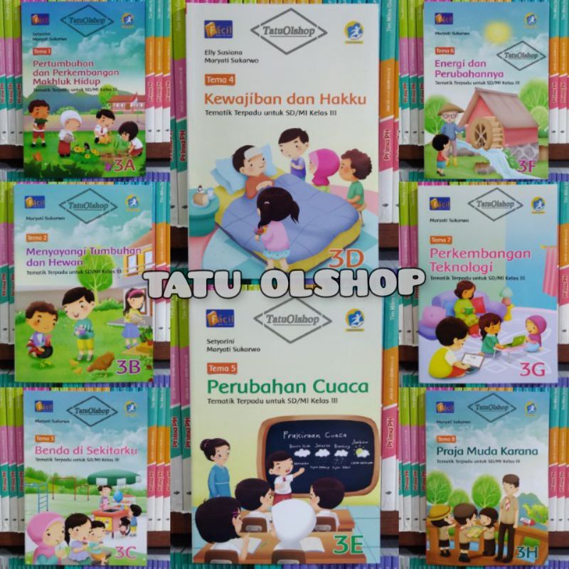Jual Buku Tematik Terpadu Facil SD Kelas 3 Jilid 3a 3b 3c 3d 3e 3f 3g ...