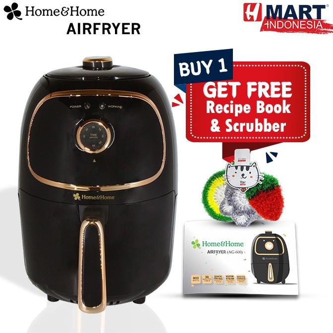 Jual HOME & HOME Air Fryer Hitam Alat Goreng & Memasak Tanpa Minyak ...