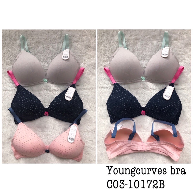 Jual young curves' bra tanpa kawat C03-10172B branded cut label sale 32B  34B 36B