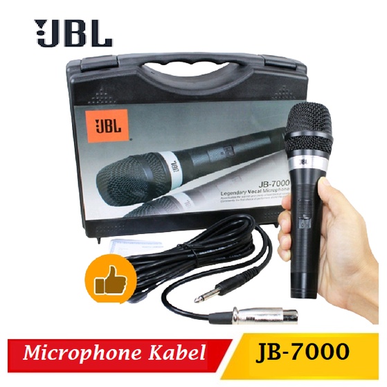 Jual Microphone Kabel Jbl Super Body Besi Jb Hitam Plus Koper