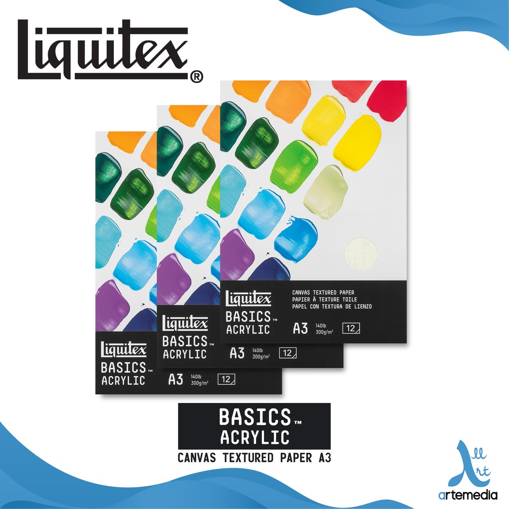 Jual Kertas Gambar Liquitex Basics A3 Canvas Texture Acrylic Paper Pad Shopee Indonesia 0906