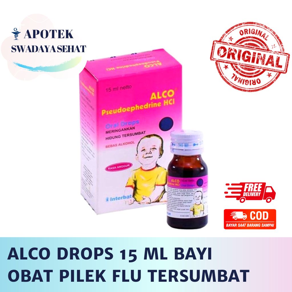 Jual ALCO DROPS 15 ML BAYI Obat Pilek Flu Bayi Anak Hidung Tersumbat