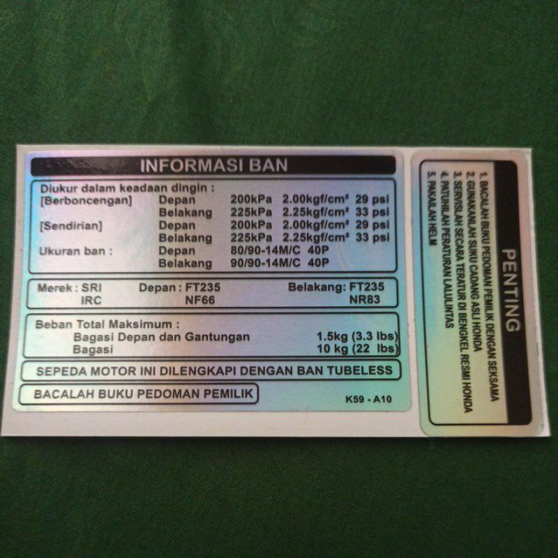 Jual Sticker Stiker INFORMASI BAN PENTING WARNING PERHATIAN ATENTION ...