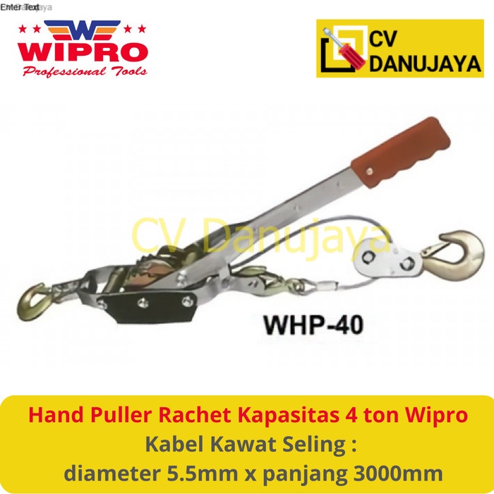 Jual Hand Puller Rachet Kapasitas 4 ton Pengencang kawat seling Wipro ...