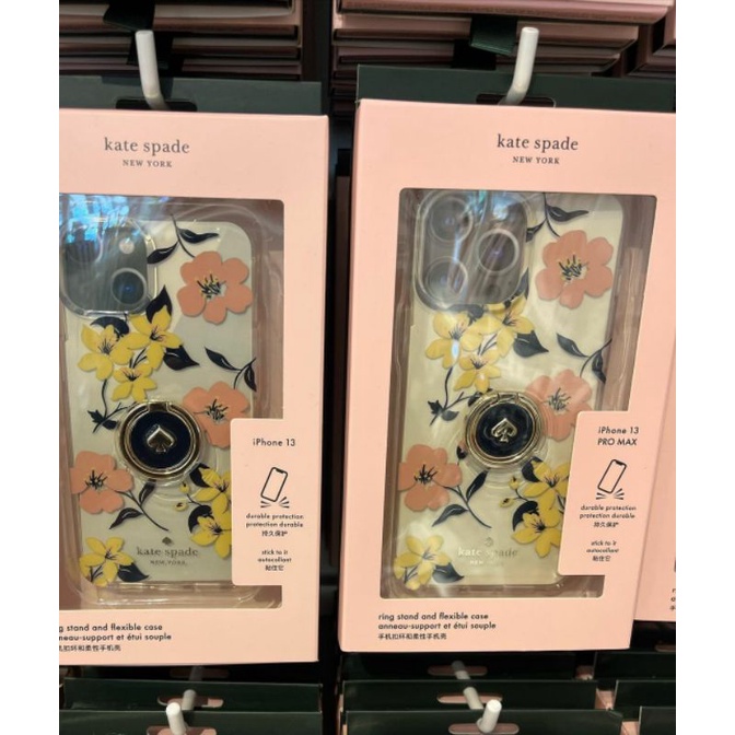 Kate Spade lily blooms stability ring newest resin iphone 13 pro case