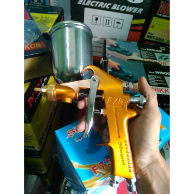 Jual Spray Gun Professional F75 400cc Tabung Atas | Shopee Indonesia