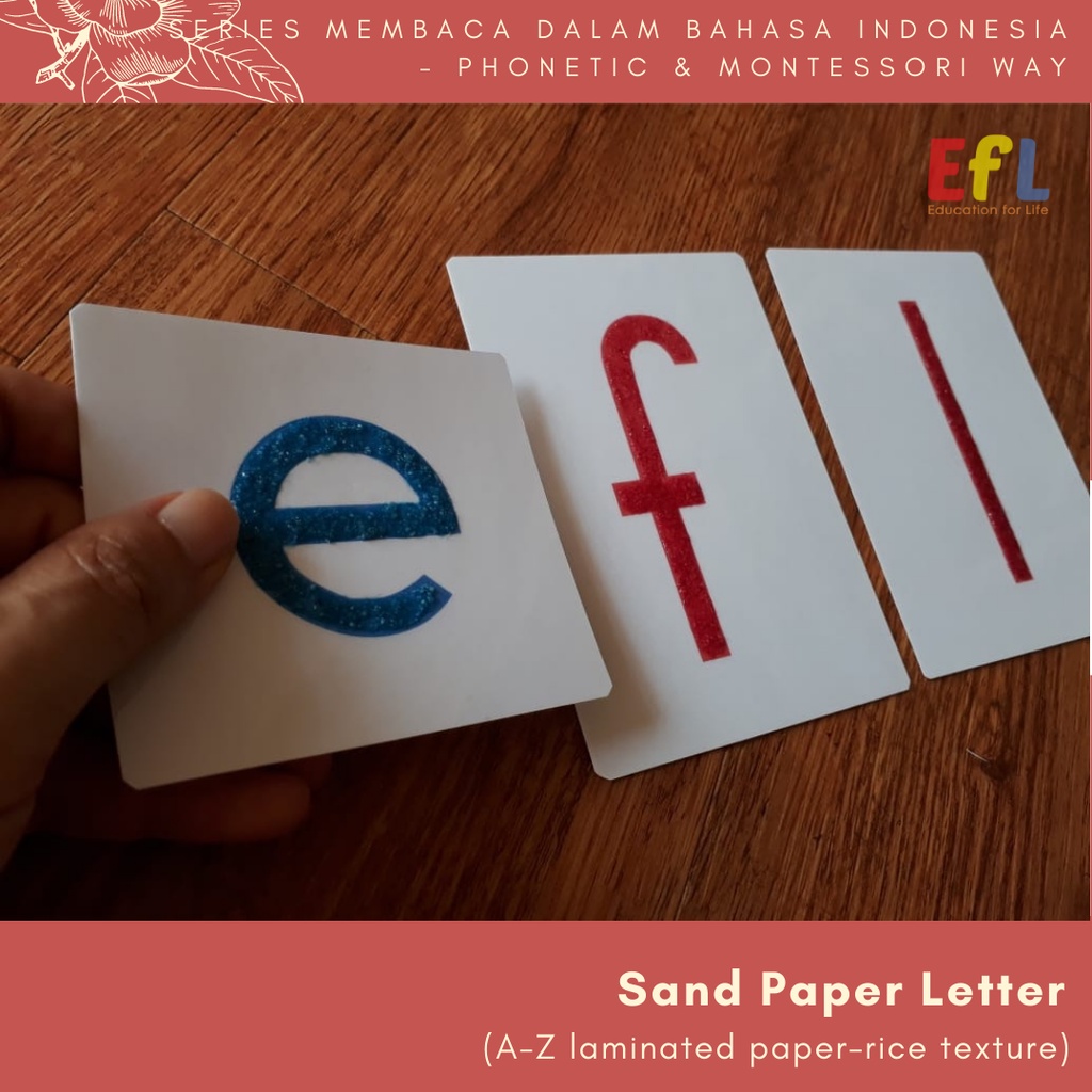 Jual Phonics Montessori - Material_02 Sand Paper Letter - Baca Tulis ...