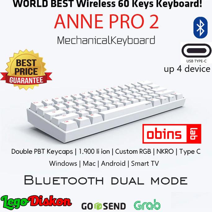 Jual Anne Pro 2 Wireless Bluetooth Mechanical Keyboard Rgb Type C 4 ...