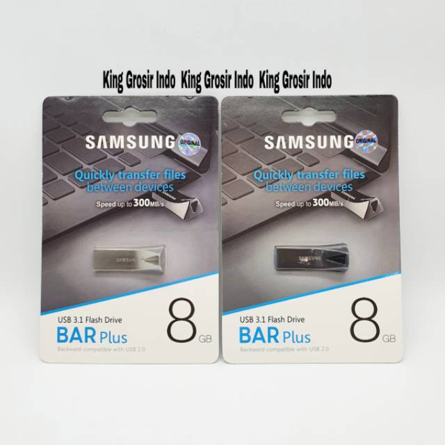 Jual Flashdisk Samsung Original 8GB 8 GB BAR Plus 300Mbps Flash Drive ...