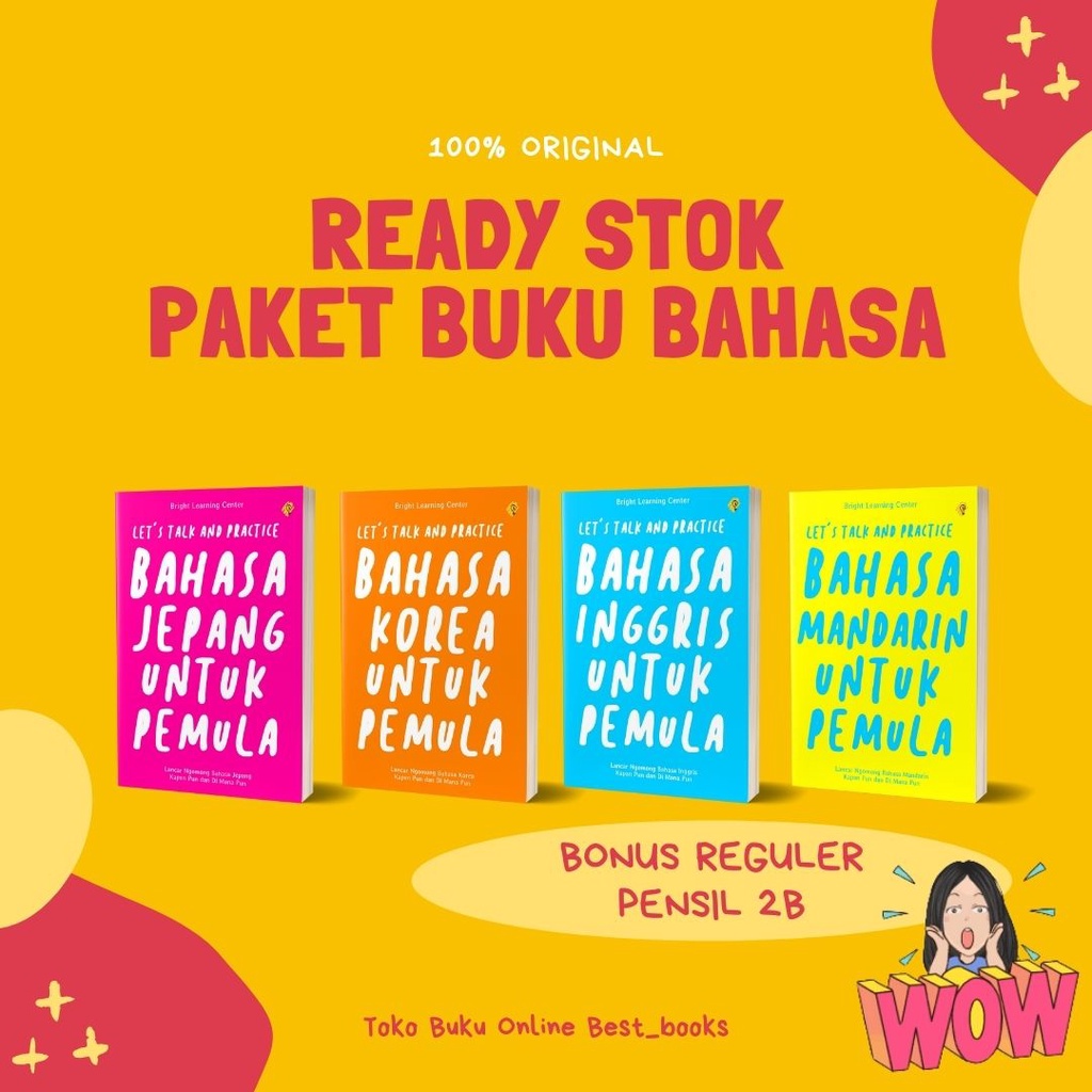 Jual BUKU BELAJAR BAHASA UNTUK PEMULA / BAHASA INGGRIS,KOREA,JEPANG ...