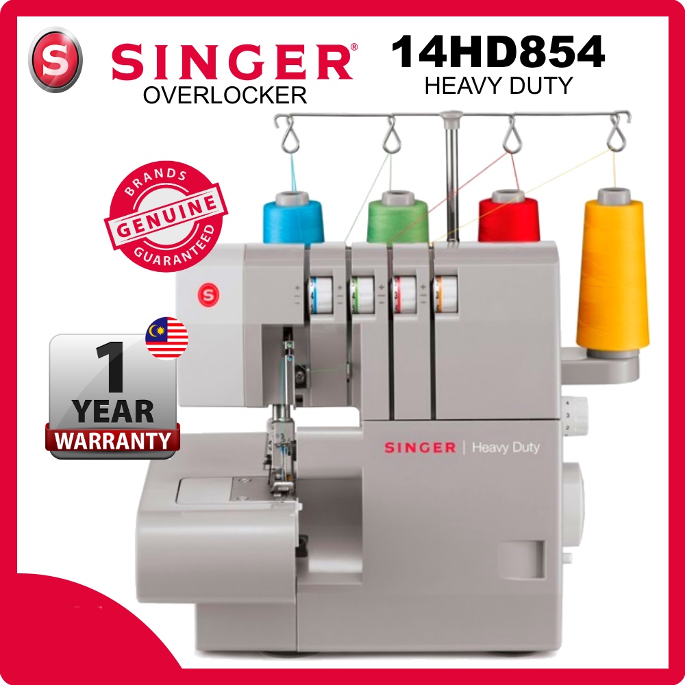 Jual Singer 14HD854 Overlock Machine HEAVY DUTY Serger Overlocker Mesin ...