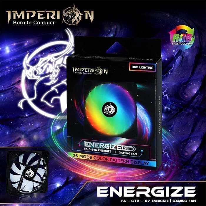 Jual Fan Casing 12cm Imperion Energize with LED Auto RGB Fan Case ...