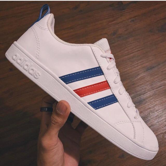 Adidas Neo Vall Stripe Leather France Colour White Blue Red