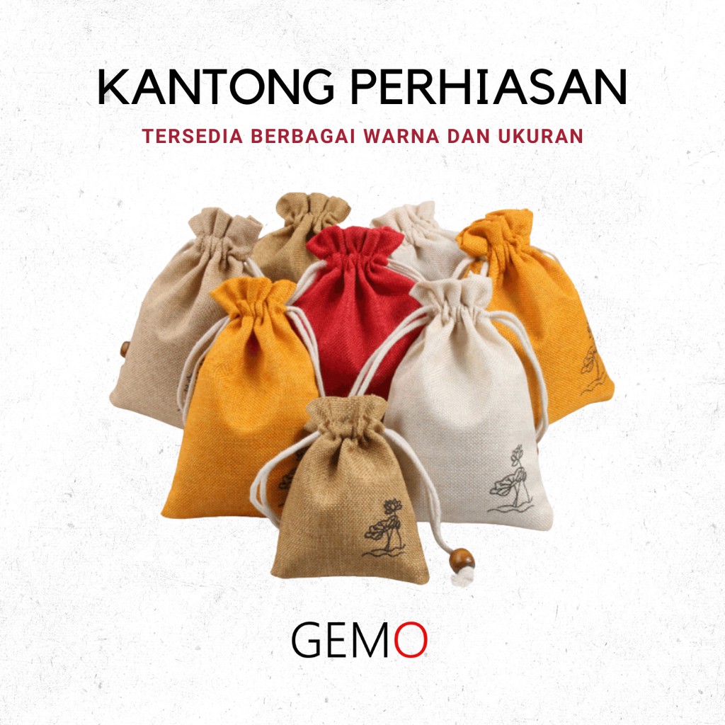 Jual KANTONG KAIN / JEWELRY POUCH ANEKA WARNA UNTUK PERHIASAN AKSESORIS