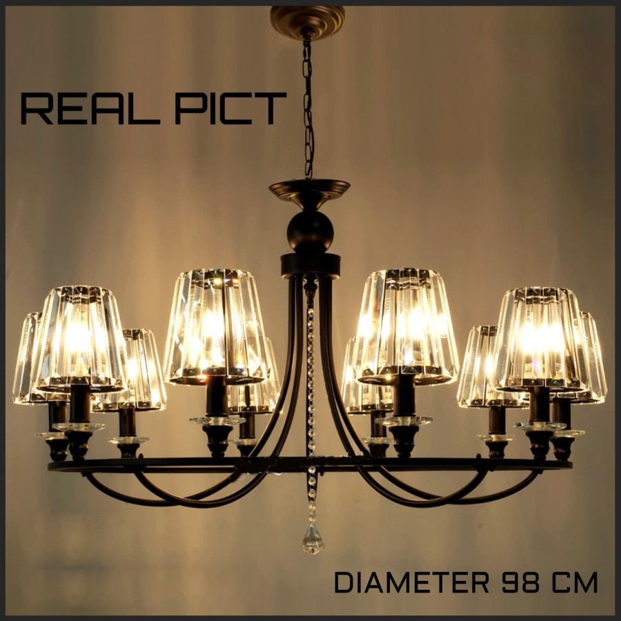 Jual Lampu hias gantung cabang premium CRYSTAL modern CLASSIC AMERICAN ...