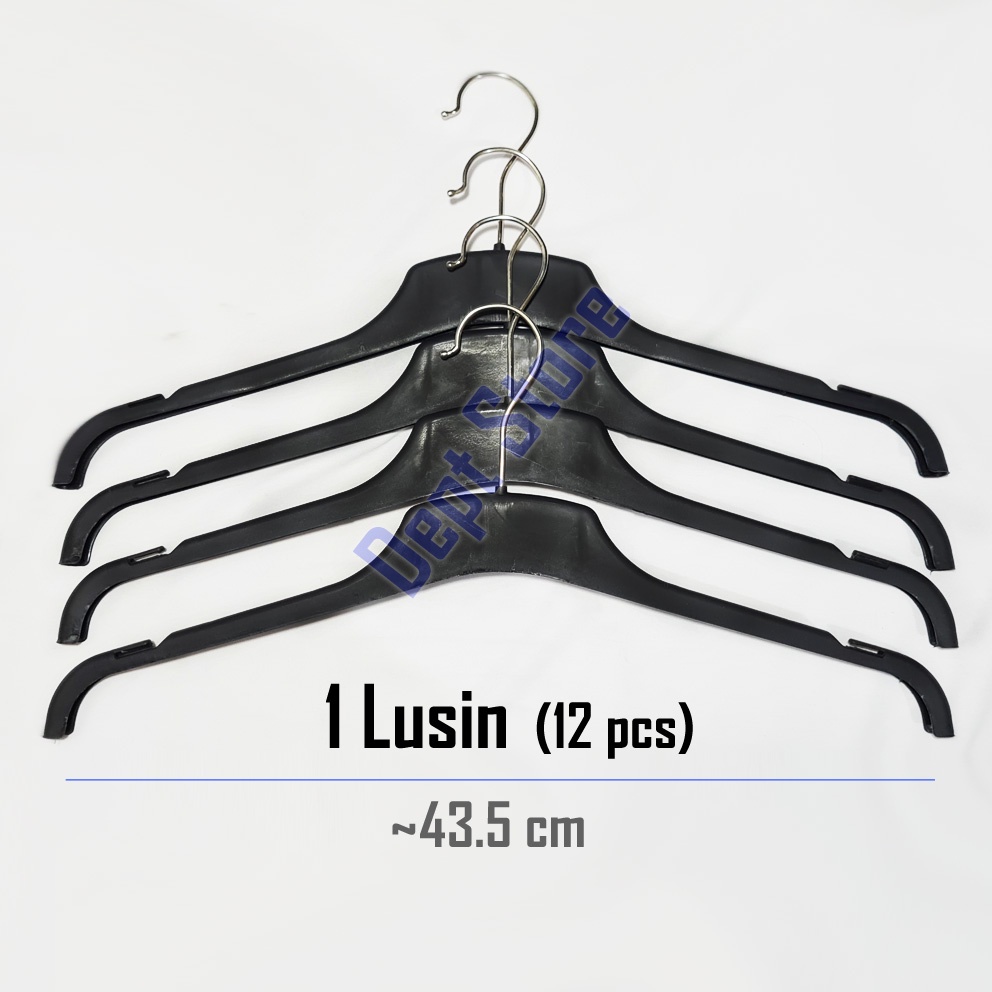 Jual 12 Pcs Hanger Kaos Dewasa 282 Hitam Gantungan Baju Distro 1 Lusin Shopee Indonesia 7812