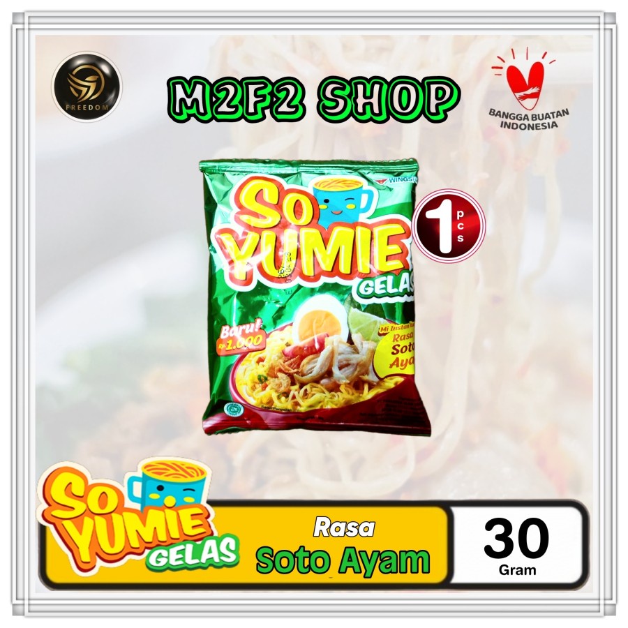 Jual Mie Gelas So Yumie Instant Kuah Soto Ayam Sachet 30 Gr Kemasan