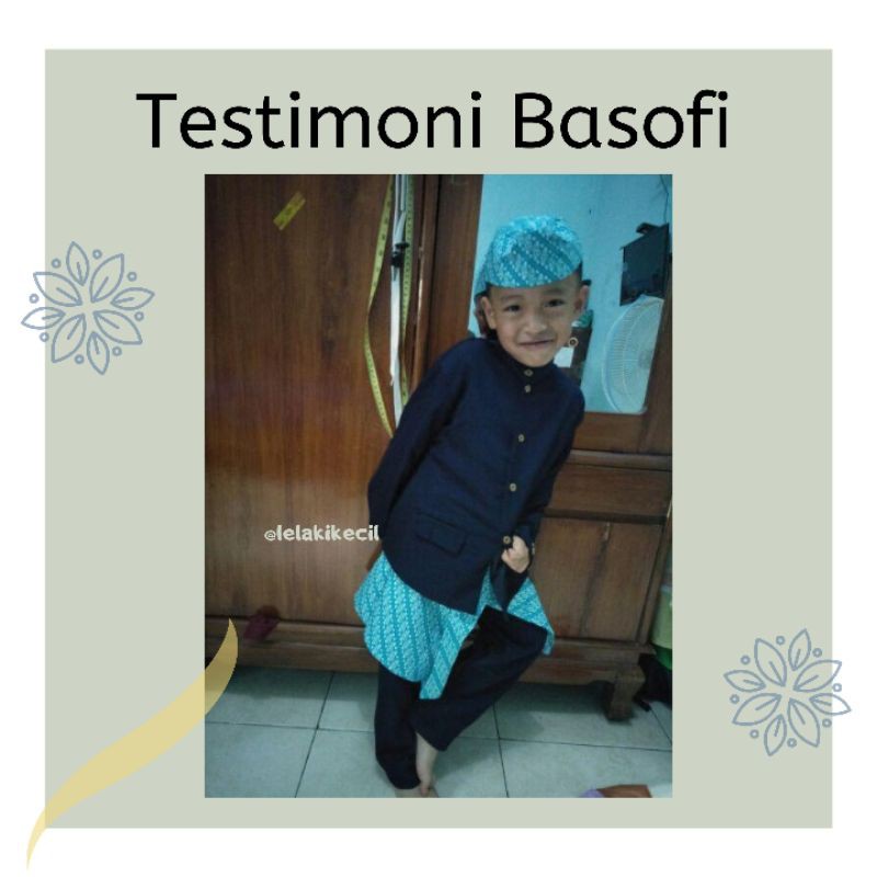 Jual Baju Adat BASOFI NAVY batik bayi anak Jawa timur betawi Sunda ...