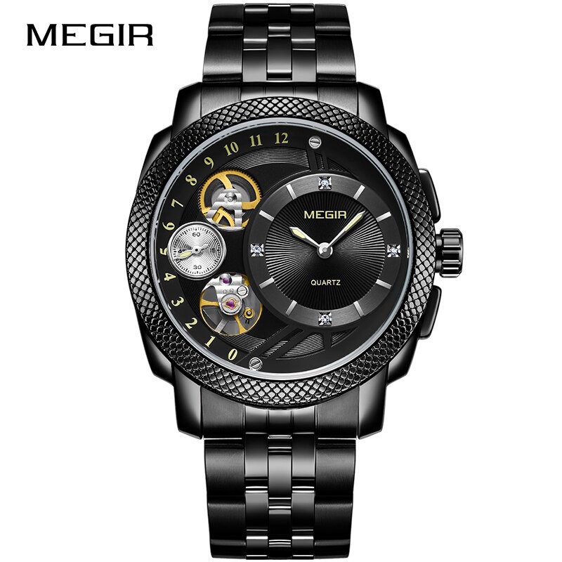 Jual MEGIR 2091 Jam Tangan Pria Automatic Analog Tali Stainless WATCHKITE WKOS Shopee Indonesia