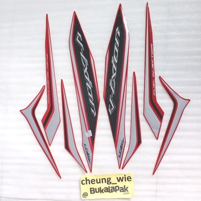 Jual Lis Body Stiker Striping Yamaha New Vixion Lightning Nvl Merah Shopee Indonesia