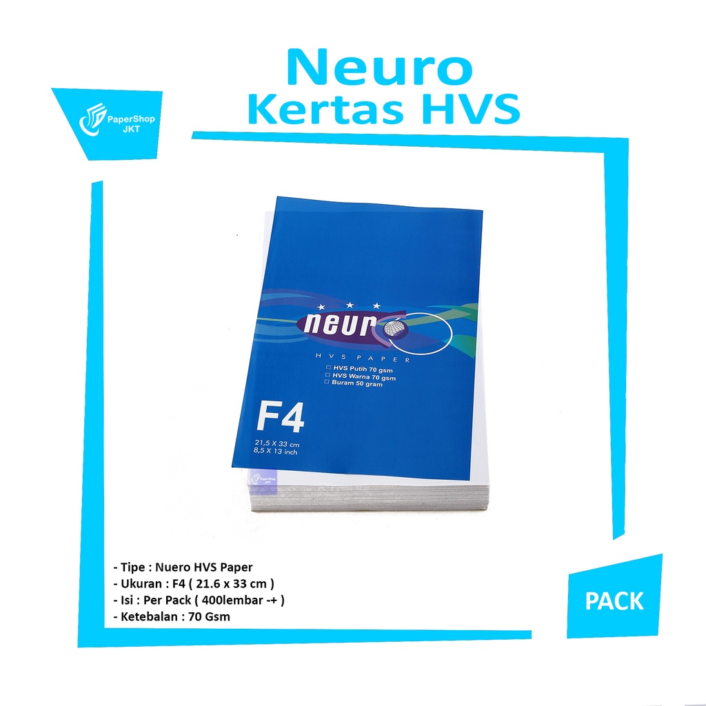 Jual NEURO - F4 70 gram kertas fotokopi hvs putih | Shopee Indonesia