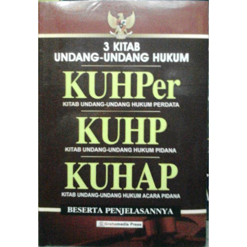 Jual BUKU 3 KITAB UNDANG UNDANG HUKUM KUHPER KUHP KUHAP BESERTA ...