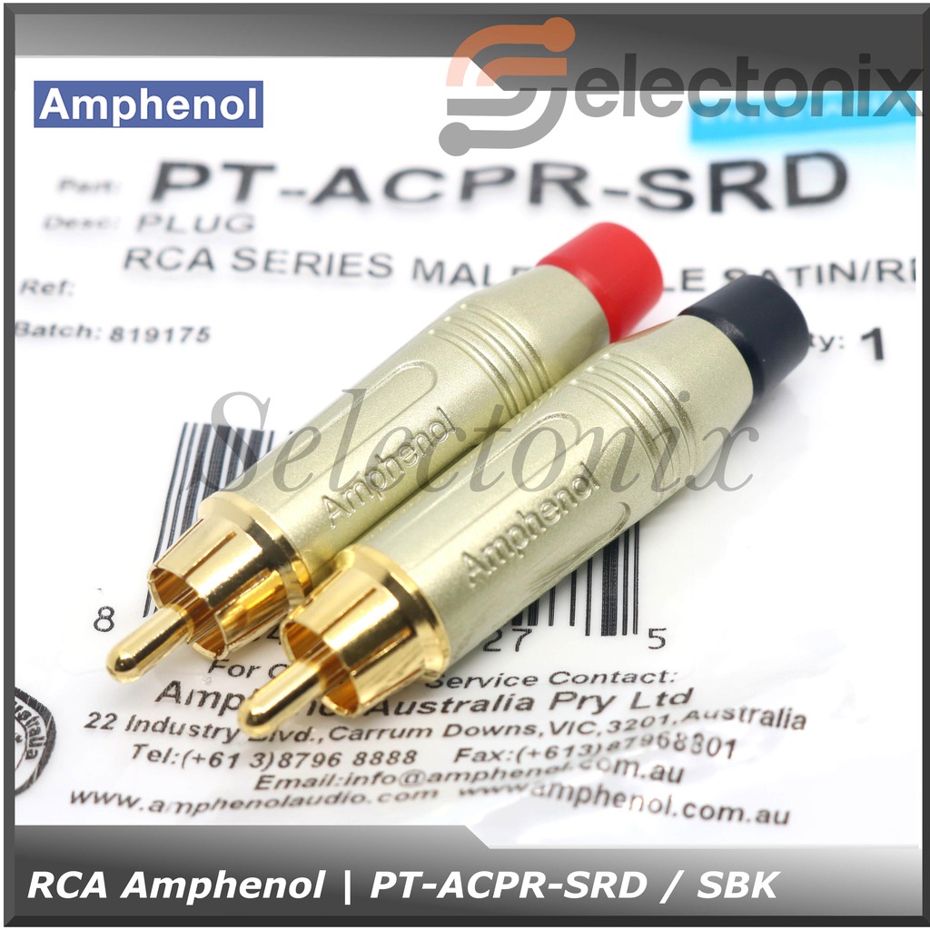 1x HL Cinch Connector 6,5 mm - Verguld (solderen) - Holland Link