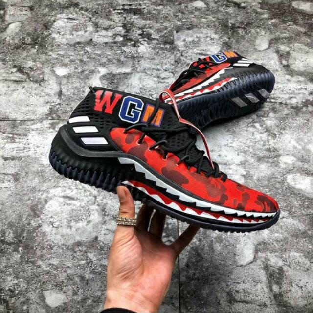 Dame 4 bape sales red camo