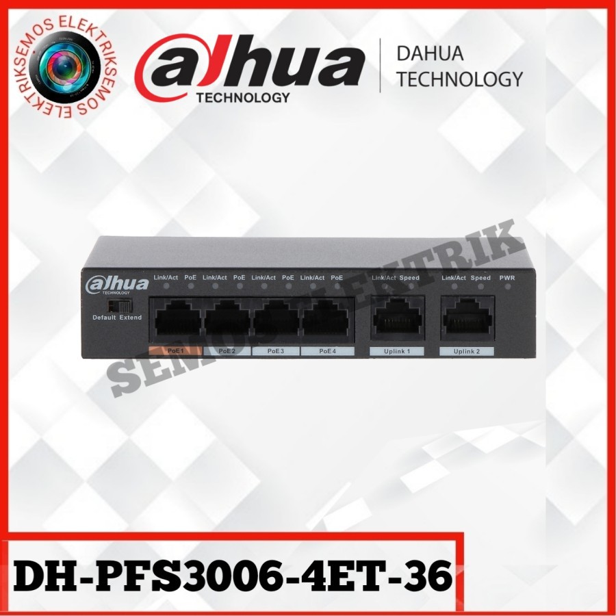Jual DAHUA SWITCH POE 4 PORT DH-PFS3006-4ET-36 ORIGINAL DAHUA | Shopee ...