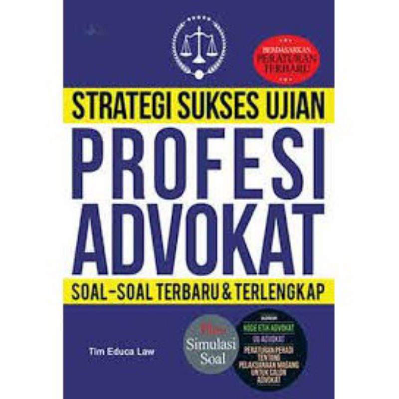 Jual STRATEGI SUKSES UJIAN PROFESI ADVOKAT SOAL-SOAL TERBARU ...