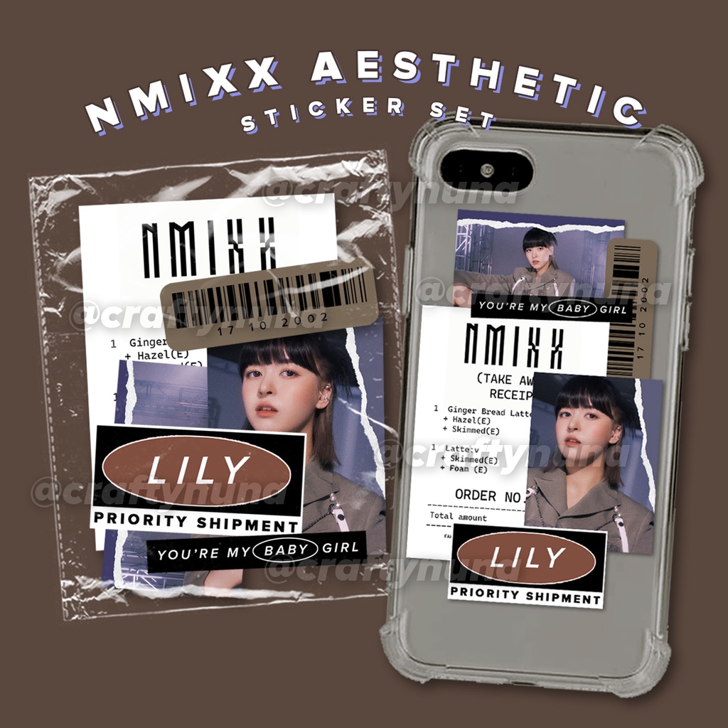 Jual (NX-001) NMIXX AESTHETIC STICKER SET DECO CASE HP stiker hias kpop ...