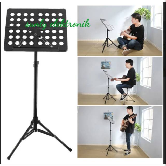 Jual Tripod stand buku musik partitur holder piano gitar biola violin ...
