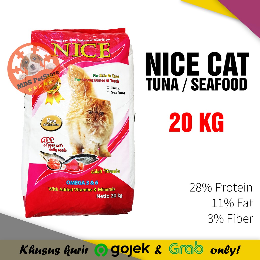 Jual Nice Cat Food 20 Kg Tuna Seafood makanan kucing 20kg