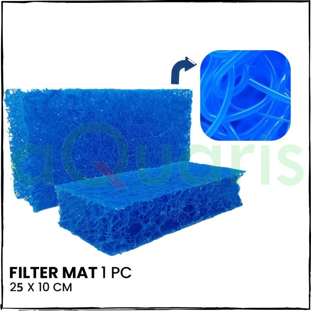 Jual Filter Mat HiDensity 25x10cm Media Filter Biru Japmat Kolam Matt