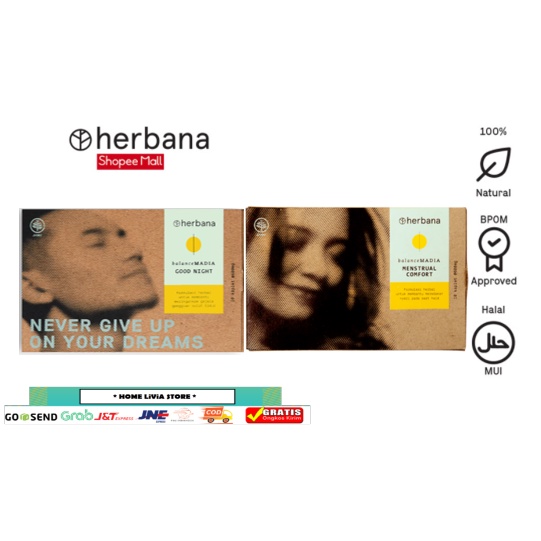 Jual Herbana Vitamin Balance Madia Good Night 10 Kaplet + Herbana