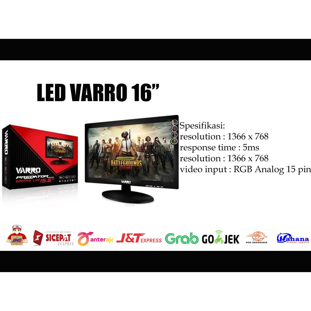 Jual Monitor LED Varro 15.6 Inch Garansi 1 Tahun Murah | Shopee Indonesia