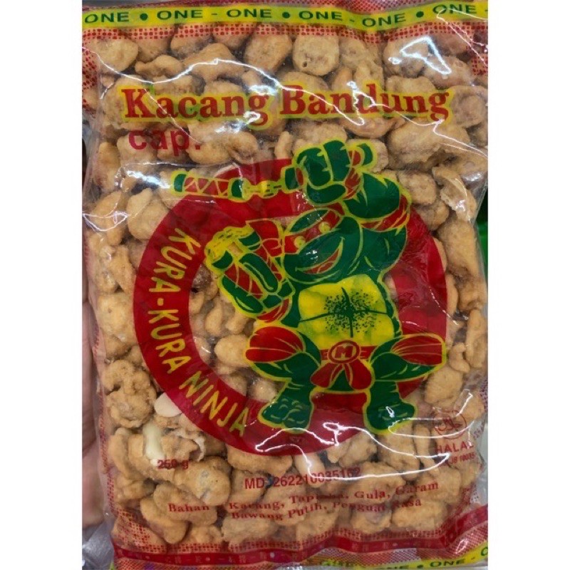 Jual KACANG BANDUNG KURA KURA NINJA 250gram | Shopee Indonesia