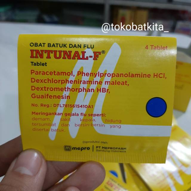 Jual [1STRIP=4TABLET] INTUNAL F / INTUBAL-F / TABLET BATUK FLU PILEK ...