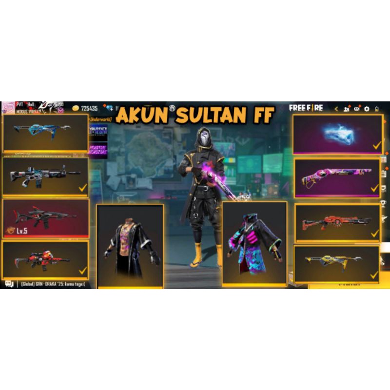 Jual AKUN SULTAN FREE FIRE Shopee Indonesia